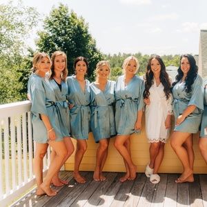 Bridesmaid Robes Seafoam Green Satin